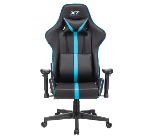 Кресло игровое A4Tech X7 GG-1200 черный/голубой искусственная кожа крестовина пластик