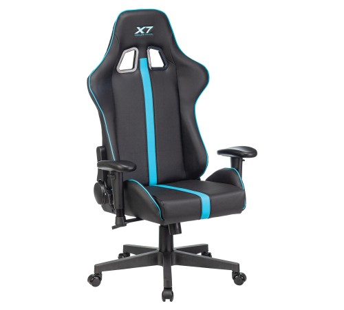 Кресло игровое A4Tech X7 GG-1200 черный/голубой искусственная кожа крестовина пластик