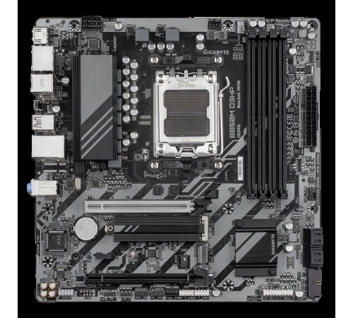 Материнская плата Gigabyte B850M D3HP SocketAM5 AMD B850 4xDDR5 mATX AC`97 8ch(7.1) GbLAN RAID+HDMI+DP