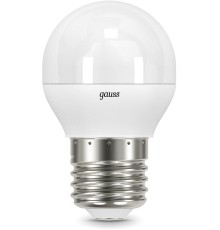 Лампа светодиодная Gauss Black 6.5Вт цок.:E27 шар 220B 3000K св.свеч.бел.теп. G45 (упак.:10шт) (105102107)