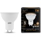 Лампа светодиодная Gauss Black 7Вт цок.:GU10 рефлектор 220B 3000K св.свеч.бел.теп. MR16 (упак.:10шт) (101506107)