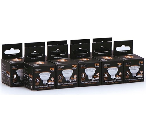 Лампа светодиодная Gauss Black 7Вт цок.:GU5.3 рефлектор 220B 3000K св.свеч.бел.теп. MR16 (упак.:10шт) (101505107) Лампа светодиодная Gauss Black 7Вт цок.:GU5.3 рефлектор 220B 3000K св.свеч.бел.теп. MR16 (упак.:10шт) (101505107)