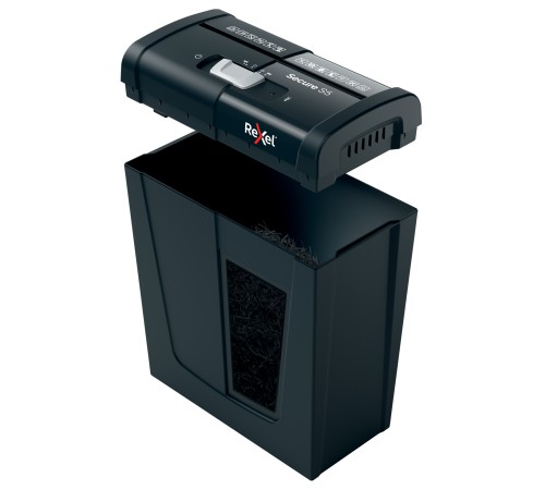 Шредер Rexel Secure S5 EU черный (секр.Р-2)/ленты/5лист./10лтр./скрепки/скобы Шредер Rexel Secure S5 EU черный (секр.Р-2)/ленты/5лист./10лтр./скрепки/скобы