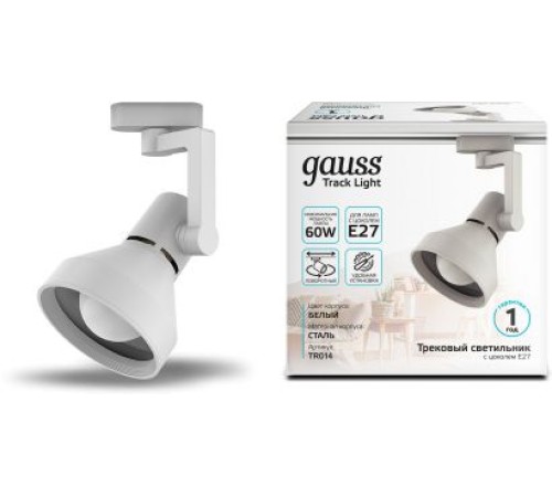 Система трековая Gauss TR014 60Вт белый Система трековая Gauss TR014 60Вт белый