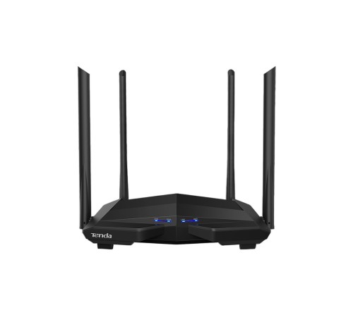 Маршрутизатор Tenda AC10 Двухдиапазонный гигабитный Wi-Fi роутер AC1200 до 300 Мбит/с на 2,4 ГГц + до 867 Мбит/с до 5 ГГц, LAN 3x1 Гбит/с, WAN 1x1 Гбит/с, 4*5dBi внешние антенны