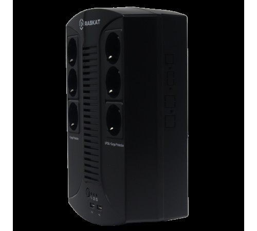 Источник бесперебойного питания (ИБП) Raskat VS-850VA 850VA, 510Вт, 6хCEE 7 Источник бесперебойного питания (ИБП) Raskat VS-850VA 850VA, 510Вт, 6хCEE 7