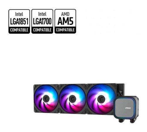 Жидкостная система охлаждения MSI MAG CORELIQUID A13 360 3 x ARGB Fan, ARGB Block Жидкостная система охлаждения MSI MAG CORELIQUID A13 360 3 x ARGB Fan, ARGB Block