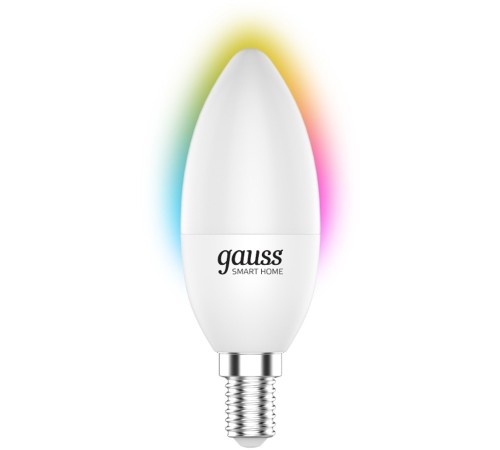 Умная лампа Gauss IoT Smart Home E14 5Вт 470lm Wi-Fi (упак.:1шт) (1190112) Умная лампа Gauss IoT Smart Home E14 5Вт 470lm Wi-Fi (упак.:1шт) (1190112)
