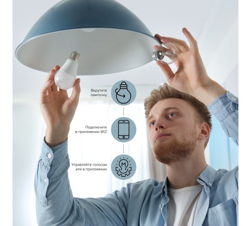 Умная лампа Gauss IoT Smart Home E27 10Вт 1055lm Wi-Fi (упак.:1шт) (1180112)