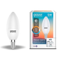 Умная лампа Gauss IoT Smart Home E14 5Вт 470lm Wi-Fi (упак.:1шт) (1110112)