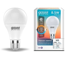 Умная лампа Gauss IoT Smart Home E27 8.5Вт 806lm Wi-Fi (упак.:1шт) (1130112)