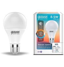 Умная лампа Gauss IoT Smart Home E27 8.5Вт 806lm Wi-Fi (упак.:1шт) (1130112)