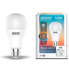 Умная лампа Gauss IoT Smart Home E27 10Вт 1055lm Wi-Fi (упак.:1шт) (1080112)