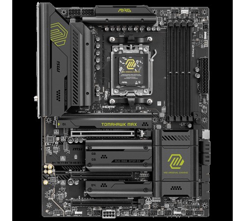 Материнская плата MSI MAG B850 TOMAHAWK MAX WIFI  SocketAM5 AMD B850 4xDDR5 ATX AC`97 8ch(7.1) 5Gigabit RAID+HDMI