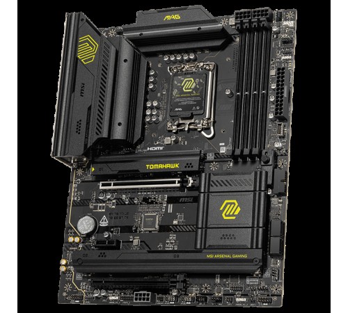 Материнская плата MSI MAG B860 TOMAHAWK WIFI B860, LGA1851, 4*DDR5, 2*PCIEx16, 1*PCIEx1, 3*M.2, 3*TypeC, 4*USB3.2Gen2, 2*USB3.2Gen1, 8*USB2.0, 4*SATA3.0, 5G, Type-C DP, DP, HDMI, ATX, RTL