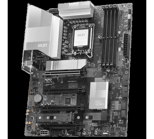 Материнская плата MSI PRO B860-P B860, LGA1851, 4*DDR5, 4*PCIEx16, 3*M.2, 1*TypeC, 2*USB3.2Gen2, 6*USB3.2Gen1, 8*USB2.0, 4*SATA3.0, 5G, Type-C DP, DP, HDMI, ATX, RTL