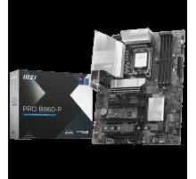 Материнская плата MSI PRO B860-P B860, LGA1851, 4*DDR5, 4*PCIEx16, 3*M.2, 1*TypeC, 2*USB3.2Gen2, 6*USB3.2Gen1, 8*USB2.0, 4*SATA3.0, 5G, Type-C DP, DP, HDMI, ATX, RTL