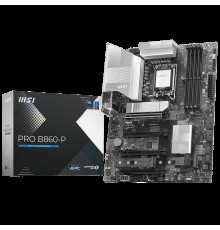Материнская плата MSI PRO B860-P B860, LGA1851, 4*DDR5, 4*PCIEx16, 3*M.2, 1*TypeC, 2*USB3.2Gen2, 6*USB3.2Gen1, 8*USB2.0, 4*SATA3.0, 5G, Type-C DP, DP, HDMI, ATX, RTL