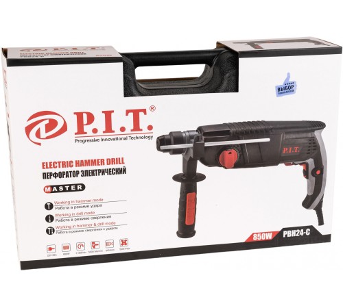Перфоратор P.I.T. Мастер патрон:SDS-plus уд.:2.4Дж 850Вт (кейс в комплекте)