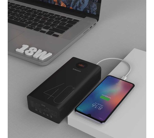 Мобильный аккумулятор Romoss PEA40 40000mAh 2.4A черный Мобильный аккумулятор Romoss PEA40 40000mAh 2.4A черный