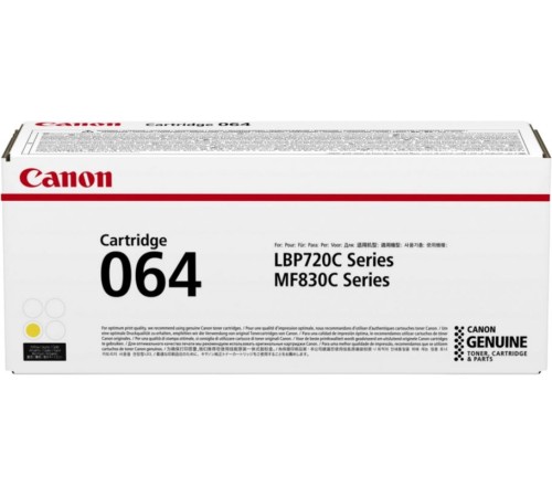 Картридж лазерный Canon CRG 064 Y 4931C001 желтый (1500стр.) для Canon MF832Cdw