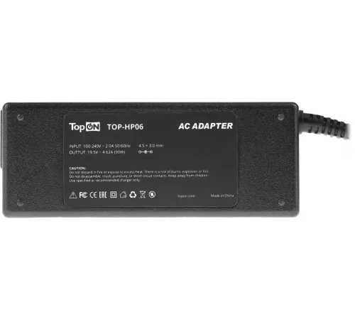 Блок питания TopON 96908 90W 19.5V-19.5V 4.62A от бытовой электросети Блок питания TopON 96908 90W 19.5V-19.5V 4.62A от бытовой электросети