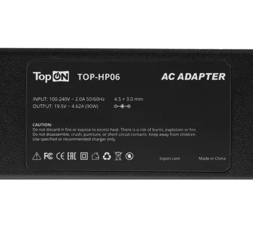 Блок питания TopON 96908 90W 19.5V-19.5V 4.62A от бытовой электросети Блок питания TopON 96908 90W 19.5V-19.5V 4.62A от бытовой электросети