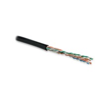 Кабель информационный Hyperline UUTP4R-C5E-S24-OUT-PE-BK-500 кат.5E UTP 4 пары 24AWG PE внешний 500м черный
