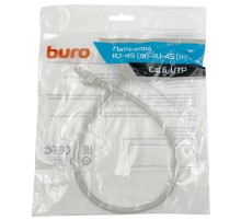 Патч-корд Buro UTP 4 пары cat6 CCA molded 0.5м серый RJ-45 (m)-RJ-45 (m)