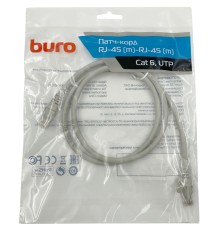 Патч-корд Buro UTP 4 пары cat6 CCA molded 1м серый RJ-45 (m)-RJ-45 (m)