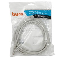 Патч-корд Buro UTP 4 пары cat6 CCA molded 3м серый RJ-45 (m)-RJ-45 (m)