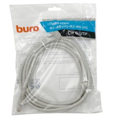 Патч-корд Buro UTP 4 пары cat6 CCA molded 3м серый RJ-45 (m)-RJ-45 (m)