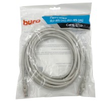 Патч-корд Buro UTP 4 пары cat6 CCA molded 5м серый RJ-45 (m)-RJ-45 (m)