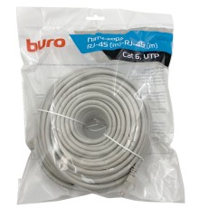 Патч-корд Buro UTP 4 пары cat6 CCA molded 30м серый RJ-45 (m)-RJ-45 (m)