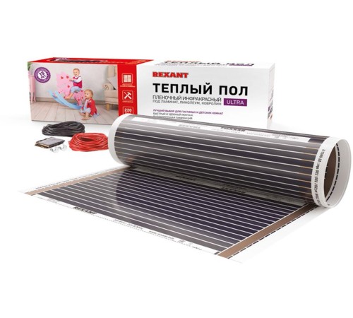 Пленка инфракрасная Rexant Ultra 14м2 28м 3080Вт серый (51-0517-4) Пленка инфракрасная Rexant Ultra 14м2 28м 3080Вт серый (51-0517-4)