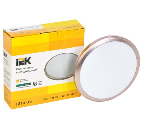 Светильник IEK 12Вт 4000K бронзовый (LDPB0-3201-12-4000-K01)