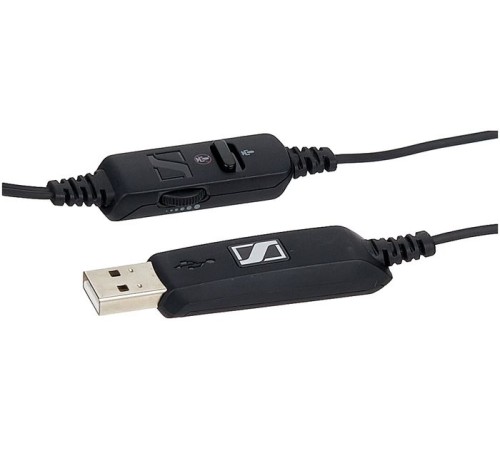 Наушники с микрофоном Sennheiser PC 8 черный 2м накладные USB оголовье (504197) Наушники с микрофоном Sennheiser PC 8 черный 2м накладные USB оголовье (504197)