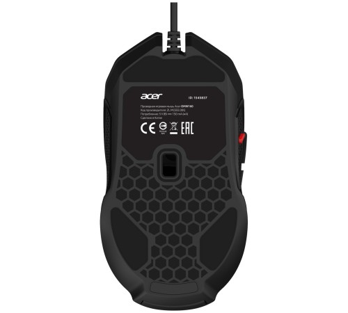 Мышь Acer OMW160 черный оптическая (6400dpi) USB (8but)
