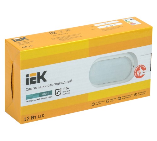 Светильник IEK 12Вт 4000K белый (LDPO0-4012-12-4000-K01)