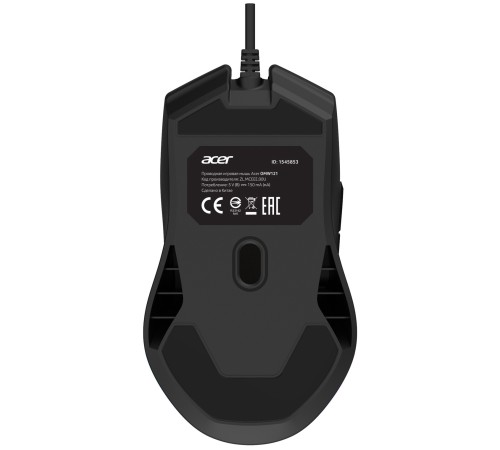 Мышь Acer OMW121 черный оптическая (6400dpi) USB (6but)