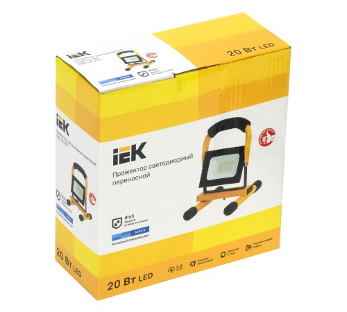 Прожектор уличный IEK СДО светодиодный 20Вт корп.алюм.черный (LPDO603-020-65-K02) Прожектор уличный IEK СДО светодиодный 20Вт корп.алюм.черный (LPDO603-020-65-K02)