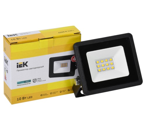 Прожектор уличный IEK СДО LPDO601-10-40-K02 светодиодный 10Вт корп.алюм.черный Прожектор уличный IEK СДО LPDO601-10-40-K02 светодиодный 10Вт корп.алюм.черный