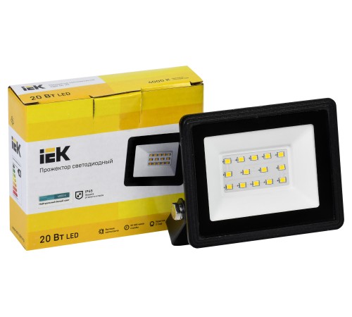 Прожектор уличный IEK СДО LPDO601-20-40-K02 светодиодный 20Вт корп.алюм.черный Прожектор уличный IEK СДО LPDO601-20-40-K02 светодиодный 20Вт корп.алюм.черный
