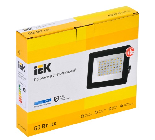 Прожектор уличный IEK СДО LPDO601-50-65-K02 светодиодный 50Вт корп.алюм.черный Прожектор уличный IEK СДО LPDO601-50-65-K02 светодиодный 50Вт корп.алюм.черный