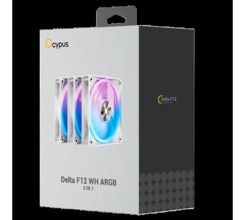 Комплект вентиляторов для корпуса Ocypus Delta F12 ARGB 3 IN 1 WH (Delta-F12-WH3AM00X-GL) Комплект вентиляторов для корпуса Ocypus Delta F12 ARGB 3 IN 1 WH (Delta-F12-WH3AM00X-GL)