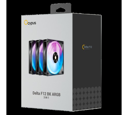 Комплект вентиляторов для корпуса Ocypus Delta F12 ARGB 3 IN 1 BK (Delta-F12-BK3AM00X-GL) Комплект вентиляторов для корпуса Ocypus Delta F12 ARGB 3 IN 1 BK (Delta-F12-BK3AM00X-GL)
