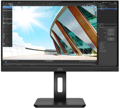 Монитор AOC 23.8" Pro Q24P2Q черный IPS LED 16:9 HDMI M/M матовая 1000:1 250cd 178гр/178гр 2560x1440 D-Sub DisplayPort FHD 3.1кг