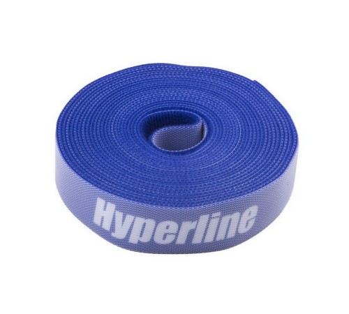 Крепеж Hyperline WASNR-5x25-BL Лента (липучка) в рулоне, ширина 25 мм, длина 5м, синяя