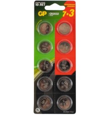 Батарея GP Lithium CR2032 (промо:7+3) (10шт) блистер