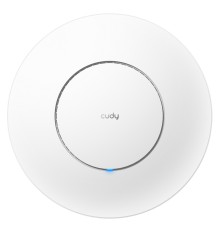 Точка доступа Wi-Fi CUDY BE3600 Wi-Fi 7 2 5G Access Point BE3600 Dual Band Ceiling Mount Wi-Fi 7 Access Point, Chipset Broadcom, 802.11be/ax/ac/a/b/g/n, 2880Mbps at 5GHz +688Mbps at 2.4GHz, 1 x 2.5G RJ45 Port, MU-MIMO, Support 12V DC or  802.3at PoE or Pa
